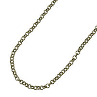 日本紐釦貿易 ネックレスチェーン 5mの切売カット 約/径線1mm 内径2mm アンティークゴールド KH92（直送品）
