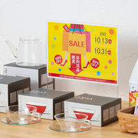 アスクル アクリル製サインホルダー 両面ハイタイプ A4 横 SH-A4Y-WA-H 1個  オリジナル