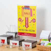 アスクル アクリル製サインホルダー 両面ハイタイプ A3 縦 SH-A3T-WA-H 3個  オリジナル