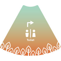 サインアーテック ＰＯＰコーン小　ＰＯＰＳー１７トイレ右Ｂ　1セット（10枚入）（直送品）