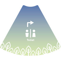 サインアーテック ＰＯＰコーン小　ＰＯＰＳー１８トイレ右Ｃ　1セット（10枚入）（直送品）