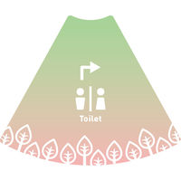 サインアーテック ＰＯＰコーン小　ＰＯＰＳー１９トイレ右Ｄ　1セット（10枚入）（直送品）