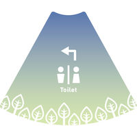 サインアーテック ＰＯＰコーン小　ＰＯＰＳー２２トイレ左Ｃ　1セット（10枚入）（直送品）