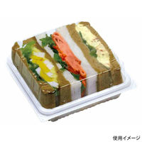 サンドイッチ用フードパック OPSW12-12(50) 白 1000枚(50枚×20) 00247720（直送品）