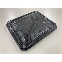 弁当容器　CZラプレ8-1 BS黒本体　400枚(50枚×8) 0124808010525　シーピー化成（直送品）