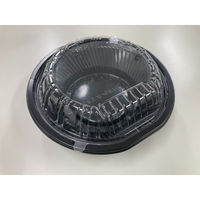 丼・重容器　CZラプレ丸丼19 BS黒本体　600枚(50枚×12) 0124919000525　シーピー化成（直送品）