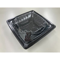 丼・重容器　CZラプレ角丼17-17 BS黒本体　900枚(50枚×18) 0125171700525　シーピー化成（直送品）