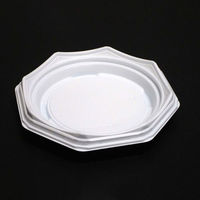 デンカポリマー 軽食容器 八角皿190本体 白 600枚(50枚×12) 39653 1ケース(600枚入(50枚×12袋))（直送品）