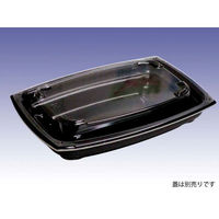 デンカポリマー 惣菜容器　夢デリ20本体 黒　600枚(50枚×12) 43353（直送品）