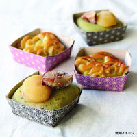 菓子容器 IKPTT-45 麻の葉 むらさき 伊藤景パック　2000枚(100枚×20) 5143080　伊藤景パック産業（直送品）