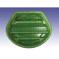 デンカポリマー 惣菜容器 夢扇20本体 竹かご緑 450枚(50枚×9) 53693 1ケース(450枚入(50枚×9袋))（直送品）