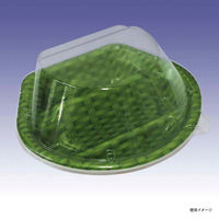 デンカポリマー 惣菜容器 夢扇10本体 竹かご緑 600枚(50枚×12) 53473 1ケース(600枚入(50枚×12袋))（直送品）