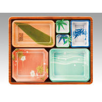 アヅミ産業 仕出弁当 T-110-C セット(蓋パールワイン) 100枚(20枚×5) 905049 1ケース(100枚入(20枚×5袋))（直送品）