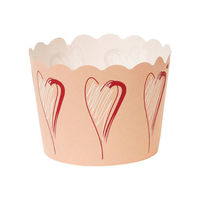 菓子容器 NP-6F(50H) ハート片艶晒 伊藤景パック　2500枚(100枚×25) 9129462　伊藤景パック産業（直送品）