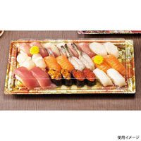 寿司容器 バイオPS 美枠寿司 3-8B あわせ金　300枚(25枚×12) FAPR571　リスパック（直送品）