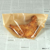 惣菜袋 窓付デルタバッグ(茶) 210×175 3000枚(100枚×30) PP000032 1ケース(3000枚入(100枚×30袋))（直送品）