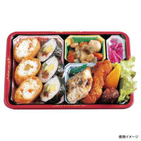 アヅミ産業 弁当容器　T-80-60-F(赤絵)　800枚(50枚×16) T80-60M-FA（直送品）