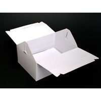 ヤマニパッケージ ケーキ箱 DE-18 ショートホワイト #7 200枚(50枚×4) 1ケース(200枚入(50枚×4袋))（直送品）