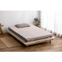 アイリスオーヤマ 敷きパッド シングル 丸洗いOK 布団カバー 寝具カバー 透湿 防水 シーツ マットレスカバー FLS-TCST-S ベージュ 1枚