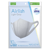 超快適 Airlish（エアリッシュ） ライトグレー 立体型 大きめサイズ 1セット（10枚入×10袋）ユニ・チャーム 日本製