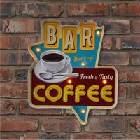 アントレックス bcl LED ティンサイン BAR COFFEE 幅300×高さ350mm 4992831250241 1個（直送品）