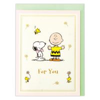 日本ホールマーク 多目的 グリーティングカード 立体 スヌーピー チャーリーとハグ 822491 1セット(6枚)（直送品）
