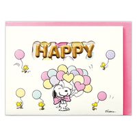 日本ホールマーク お誕生お祝い グリーティングカード立体 スヌーピー バルーンガーランド 822477 1セット(6枚)（直送品）