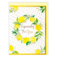 日本ホールマーク 多目的グリーティングカード ナチュラルリース レモン 822576 1セット(6枚)（直送品）