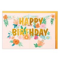 日本ホールマーク お誕生お祝い グリーティングカード 立体US フラワーバースデー文字 822682 1セット(6枚)（直送品）