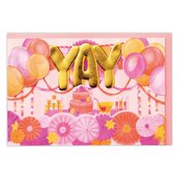 日本ホールマーク お誕生お祝い グリーティングカード 立体US バースデーYAY 822699 1セット(6枚)（直送品）