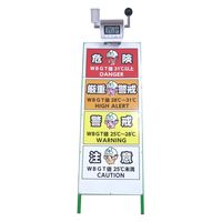 グリーンクロス 黒球付熱中症計 予防情報看板セット 2101010518 1セット（直送品）