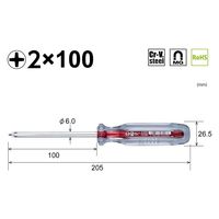 ベッセル クリスタラインドライバー S6300 +2×100 1本（直送品）