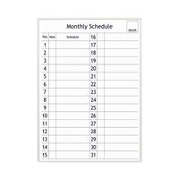 マグエックス アプライマンスリースケジュールボード 月間予定表 300×420mm MAMB-3042W-Y 1枚