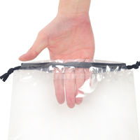 伊藤忠リーテイルリンク LDPE製 巾着袋（ツルツルタイプ） 透明 1セット（50枚:10枚入×5袋）