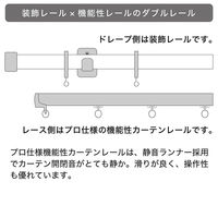 TOSO 装飾カーテンレール〈ウォールナット＆ブラック・Aキャップ〉W2.1mセット 4975559881560 1セット（直送品）
