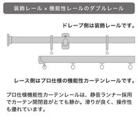 TOSO 装飾カーテンレール〈モノ・Bキャップ・ブラック〉W1.2mセット 4975559898315 1セット（直送品）