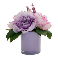 ファミリー・ライフ タイマー付きLEDフラワーグラス 幅180×奥行200×高さ210mm ラベンダー a3003120 1個（直送品）