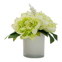 ファミリー・ライフ タイマー付きLEDフラワーグラス 幅180×奥行200×高さ210mm ホワイト a3003130 1個（直送品）