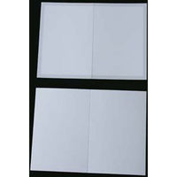 山櫻 二折 カード 2号 弔事用 鼠枠 ケント D(厚口) 白 無地 322011 1セット(1箱(100枚)×2)