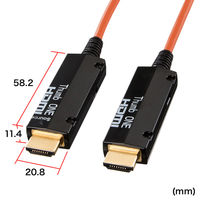 サンワサプライ 光ファイバHDMIケーブル（10m） KM-HD20-FB10K 1本（直送品）