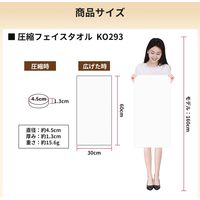 【アウトレット】小林薬品 RABLISS 圧縮フェイスタオル KO293 10002096 100袋(1袋6枚入)