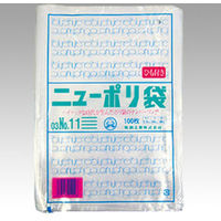 ポリ袋 ニューポリ袋 003 No.11 ひも付 100枚 4000枚(100枚×40) 0441341（直送品）