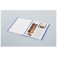 コクヨ クリヤーブックモッテ 固定式 A4縦 20ポケット 青 ラ-LM20B 1冊