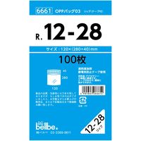 ベルベ 雑貨　包装　6661　OPPバッグリップ付　R　12-28 6661 1袋（100枚）
