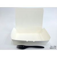 ケーピープラテック 紙製弁当容器 ランチボックス KMー17 白 54909 1袋(50枚)