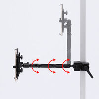 サンワサプライ 7~11インチ対応タブレットアーム(クランプ式・4関節) CR-LATAB22N 1台