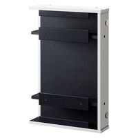 【軒先渡し】朝日木材加工 テレビ・デスク裏ちょい足しボックス 幅390×奥行110×高さ590mm ホワイト AS-6040CB-SI 1台（直送品）