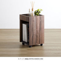 【軒先渡し】朝日木材加工 サイドワゴン 幅301×奥行301×高さ502mm ブラウン WPM-5030DE-DB 1台（直送品）