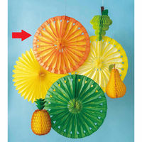 ストア・エキスプレス ペーパーファン　ハイグレードハニカム　サマー　オレンジ 8185-2503 1個（直送品）