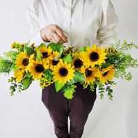 ストア・エキスプレス ひまわり造花スワッグ　７５ｃｍ 8800-398 1個（直送品）